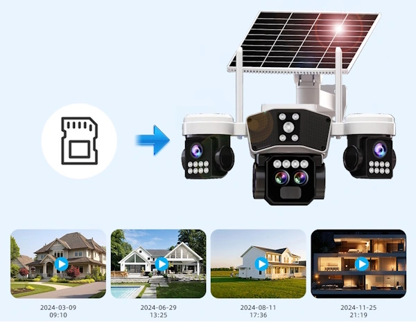Ultimate O-kam 9095 12mp 10x Zoom 4 Lens 3 Ekran Ultrahd 4g Solar Akıllı Güvenlik Kamerası