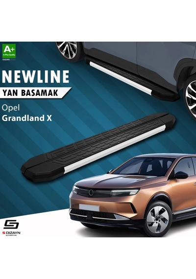 S-dizayn Opel Grandland X 2 Hybrid Newline Aluminyum Yan Basamak 183 Cm 2024 Üzeri A+ Kalite