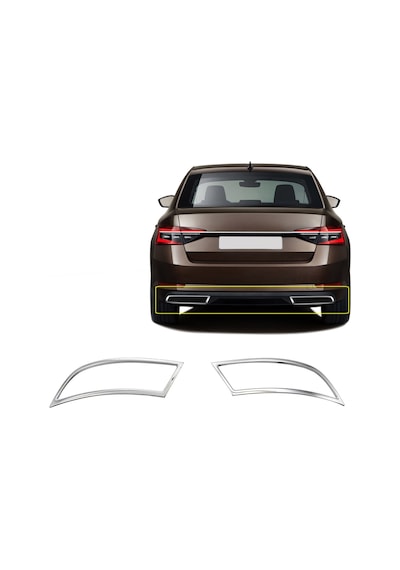 Nova Krom Skoda Superb Krom Egzoz Çıkışı 2 Parça 2020 Ve Üzeri