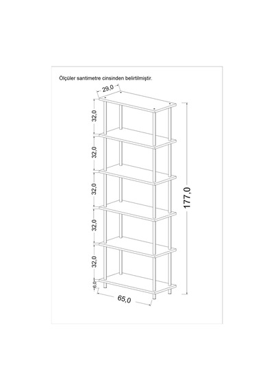 Çevir Kur 65 Cm Atlantik Çam Kitaplık Bd 65 177 29 Cm Atlantik Çam