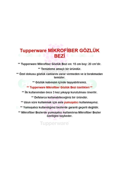 Mikrofiber Gözlük Bezi 2'li 15x20 Cm Hsgl Diğer