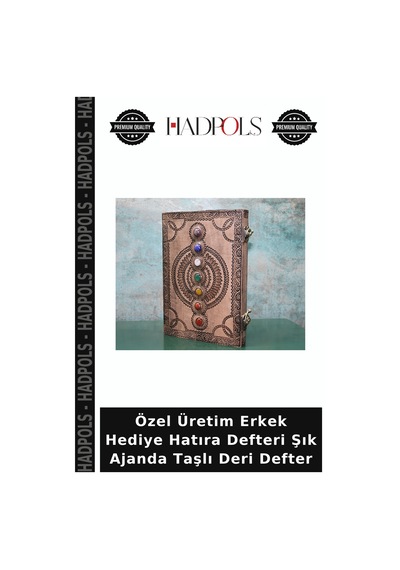 Özel Üretim Erkek Hediye Hatıra Defteri Şık Ajanda Taşlı Deri Defter Diğer