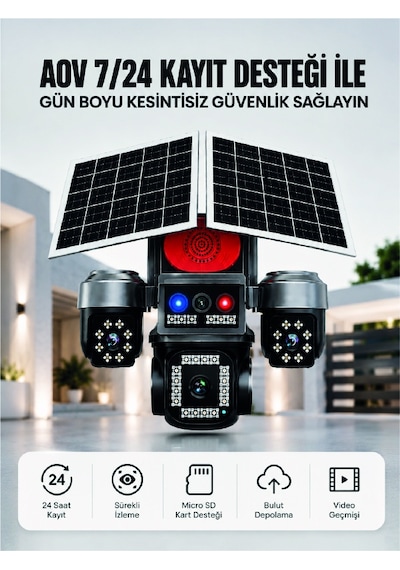 4g Sım Kartlı Uzaktan İzlemeli Akıllı Güvenlik Kamerası Çift Yönlü Ses