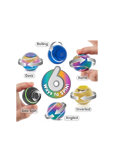 Bopster Spin Ball Spinner - Multicoloured Metallic Sb001