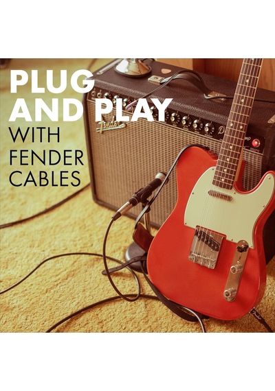 Fender Deluxe Serisi Gitar Enstrüman Kablosu, 3 M, Düz/düz, Tüvit