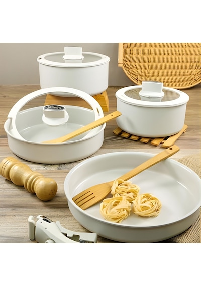 Belarıva Easy Cook Beyaz 8 Prc Tencere Set Beyaz