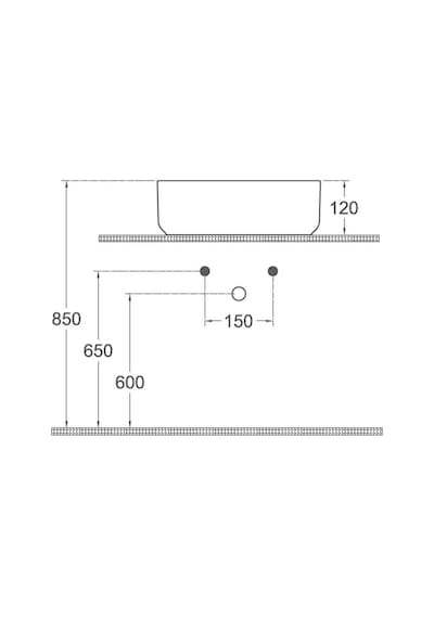 Isvea Infinity Tezgah Üzeri Lavabo 36CM Antrasit