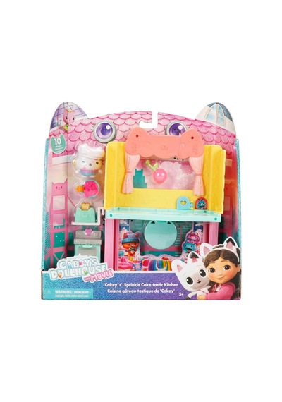 Gabby S Dollhouse Hayal Evi Mini Oyun Seti - Mercat Veya Cakey Karakterli Oda Setleri Diğer