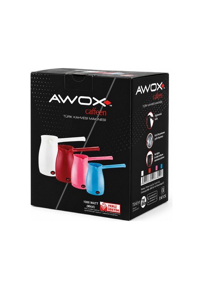Awox Caffeen Mavi Elektrikli Cezve Türk Kahvesi Makinesi Plastik Çift Ağız 0.4lt - 5 Fincan