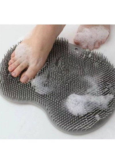Pratik Silikon Vantuzlu Banyo Masaj Pedi Sırt Ayak Kesesi Yıkama Aleti Sırt Lifi Ayak Matı
