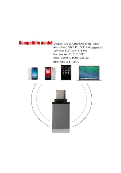 Usb 3.1 Type-C Otg Çevirici Usb C Otg Dönüştürücü Adaptör