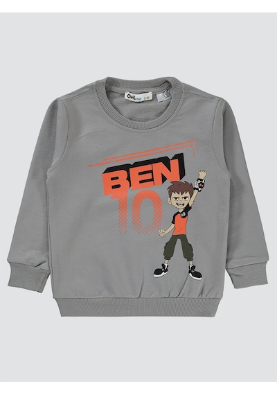 Ben10 Erkek Çocuk Sweatshirt 2-5 Yaş Gri