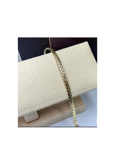 14 K Grid Vip Gold Bileklik Gri