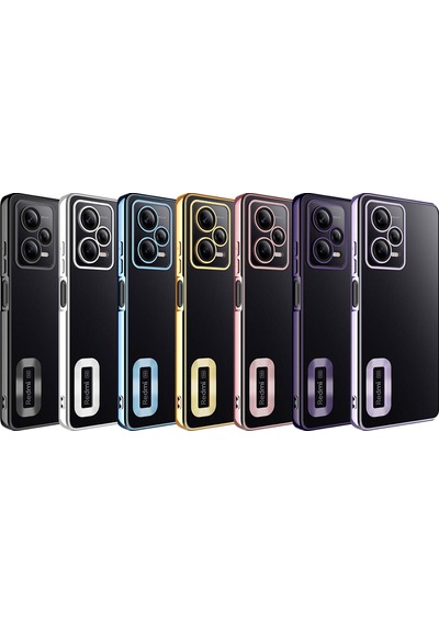 Xiaomi Redmi Note 12 5g Uyumlu Logo Gösteren Kamera Korumalı Renkli Tasarım Kılıf