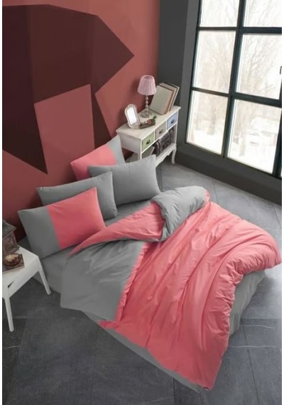 Kingsize Poplin Nev Diamond Koral Renkli