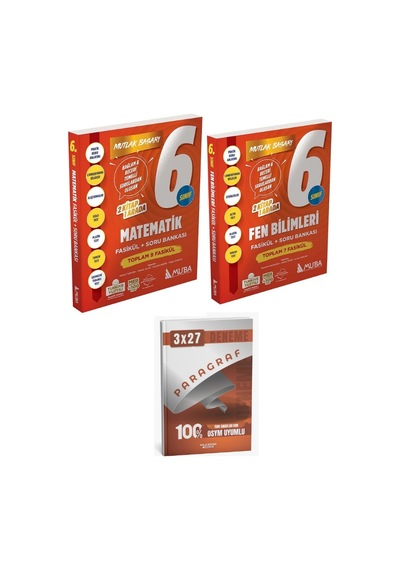 Muba 2027 6. Sınıf Matematik+fen Bilimleri Mutlak Başarı Maarif Modeli Fasikül+soru Bankası+anla Kazan Paragraf