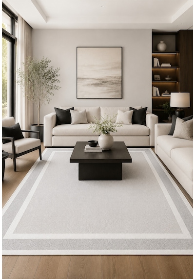 Modern Sisal 8001 Gri Krem Leke Tutmayan Kaymaz Taban Salon Mutfak Koridor Balkon Halısı