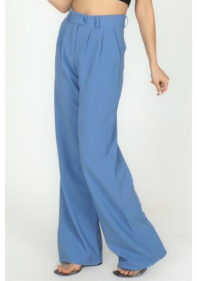 Sortie Collection Rahat Kesim Klasik Model Kumaş Pantolon İndigo-indigo İndigo