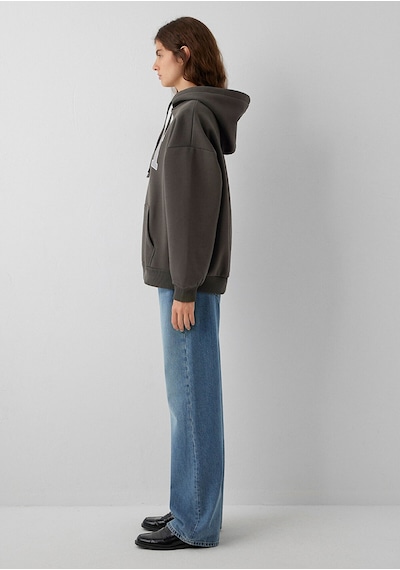 Mavi Logo Baskılı Kapüşonlu Haki Sweatshirt 1600361-71598 Yeşil