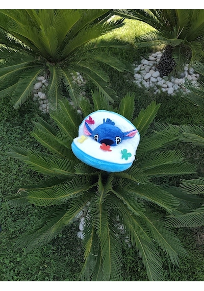 40 Cm Buket Çiçek Şeklinde Hello Kitty Stitch Stiç Peluş Oyuncak Hediye Mavi