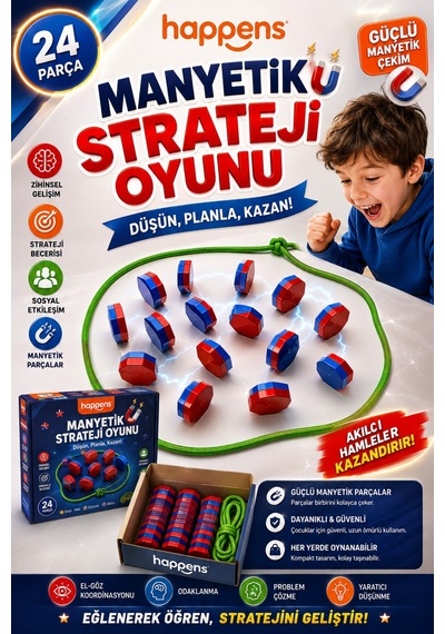 24 Parça Manyetik Satranç Seti- Stones Manyetik Taş Oyunu - Çocuklar Ve Yetişkinler İçin - Mıknatıslı Çeken Taş