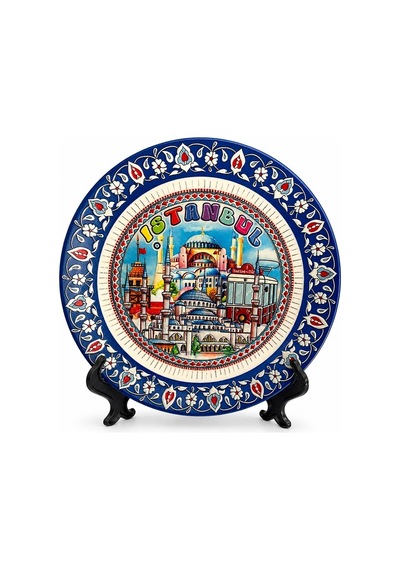 İstanbul Temalı Porselen Dekoratif Tabak 18 Cm Alk5841 Diğer