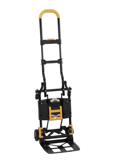 Tr 12225ygb1e 2'si 1 Arada Katlanır El Arabası, 300 Lb. Kapasite, Uzatılabilir Saplı Çok Pozisyonlu, Sarı