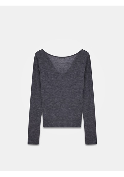 Dilvin 32570 %100 Yün Degaje Yaka Top-füme M. Füme M.