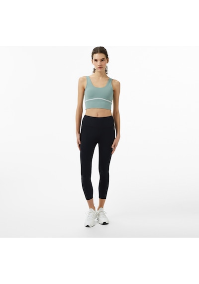 Under Armour Meridian Piped Crop Kadın Yeşil Koşu Atlet 6003529