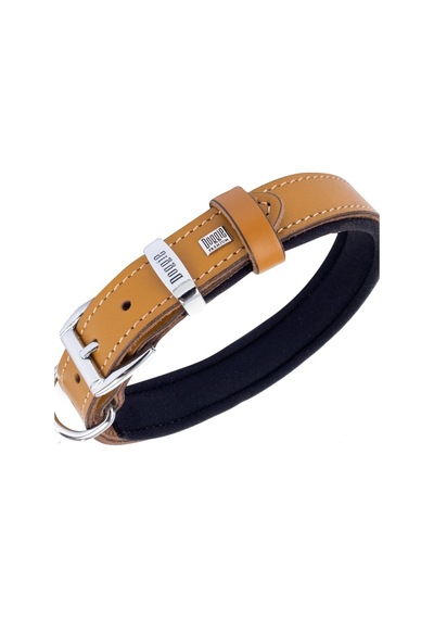 Doggie İsimlikli Deri Boyun Tasması M 2.5x37-45CM Camel