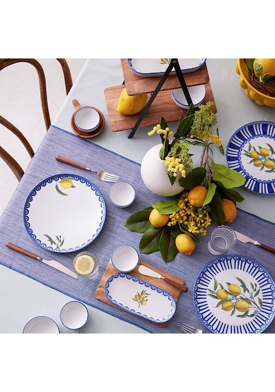 Kütahya Porselen Moderna Lemon Charm 14 Parça 6 Kişilik Kahvaltı Takımı Çok Renkli