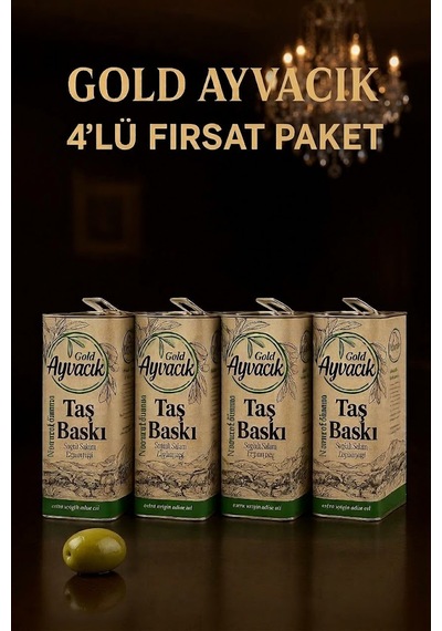 Gold Ayvacık Yeni Sezon Soğuk Sıkım Sızma Erken Hasat 4 5l Zeytinyağı