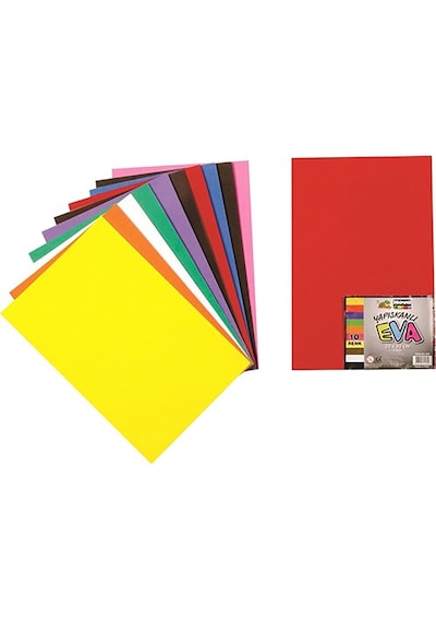 Nova Color Eva Yapışkanlı 20x30 Cm 10 Renk Yapışkanlı Eva