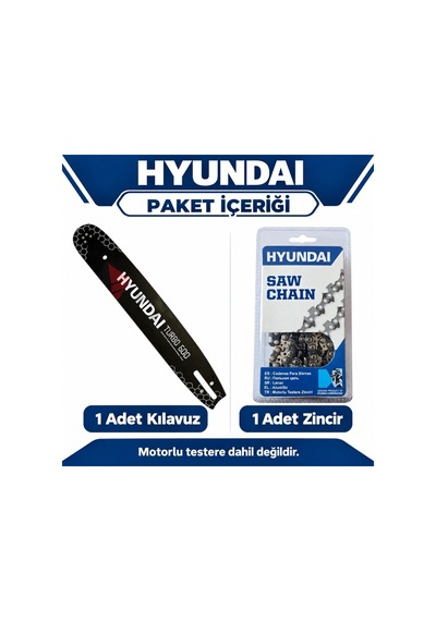 Hyundai Turbo 600 Uyumlu Kılavuz Ve Zincir Seti .325 1,5 Mm 33 Diş