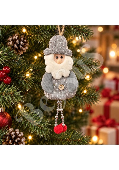 Yılbaşı Çam Ağacı Süsü Noel Baba Gümüş Diğer