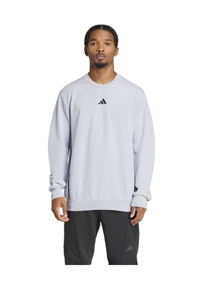 Halsıl Adidas Erkek Günlük Kapşonlu Eşofman Üstü D4t Crew Sweats Jp0927 Gri