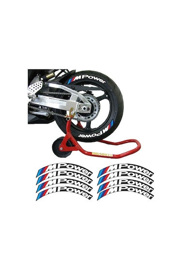 M Power Beyaz 3d Lastik Yanak Yazısı