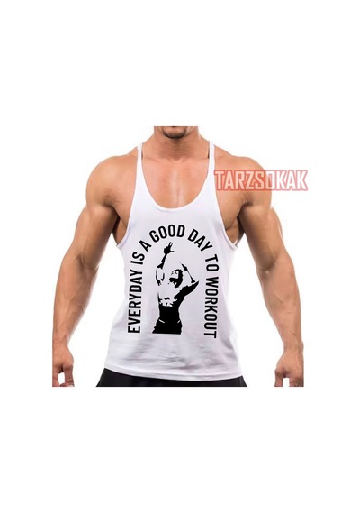 Tarzsokak Gym Tank Top Fitness Sporcu Atleti Gym2 Beyaz