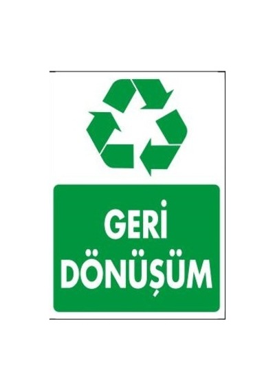 Pvc İkaz İş Güvenliği Levhası 25 Cm x 35 Cm Geri Dönüşüm