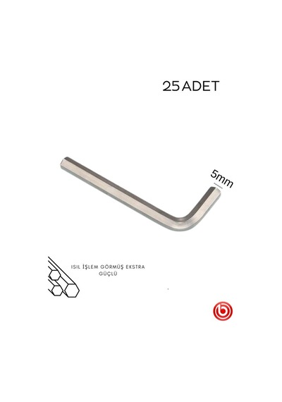 Isıl İşlemli 5mm Alyan-allen Anahtar
