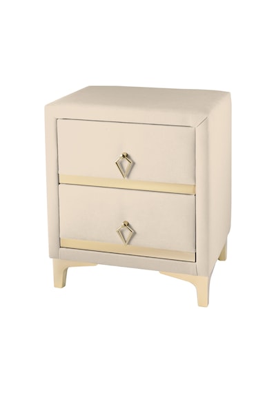 Doppia Linea Gold Iki Çekmeceli Krem Komodin- Kumaş Döşemeli Yatak Odası 2 Çekmeceli Komodin Modeli Doppia Linea Gold Iki Çekmeceli Krem Komodin- Kumaş Döşemeli Yatak Odası 2 Çekmeceli Komodin Modeli