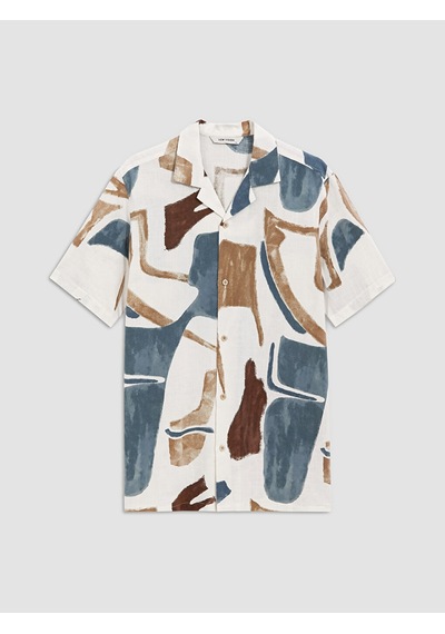 Lcw Vision Ekru Regular Fit Desenli Erkek Gömlek