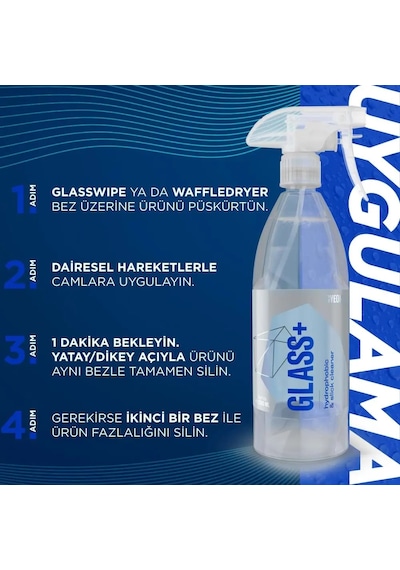 Gyeon Q²m Glass+ Plus Araç Cam Yağmur Kaydırıcı Su İtici Ve Temizleyici - 500 Ml -hidrofobik Parlak A