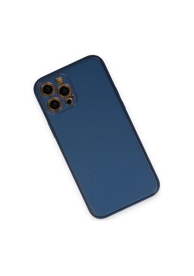 Apple iPhone Uyumlu  Uyumlu 12 Pro Kılıf Coco Deri Silikon Kapak - Açık Mavi Renkli