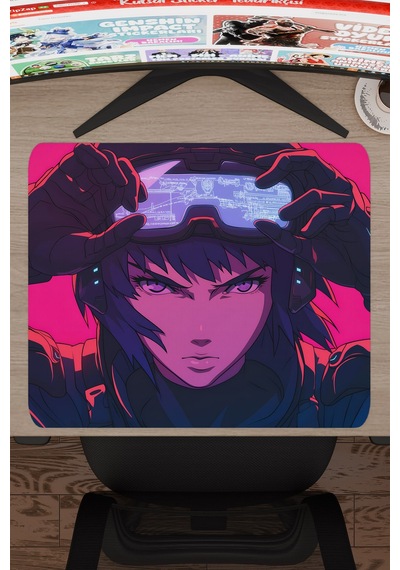 Ghost İn The Shell Kaymaz Dikişli Kauçuk Oyuncu Mousepad V3 - 48x40 Xl Gaming Mouse Pad Fare Altlığı