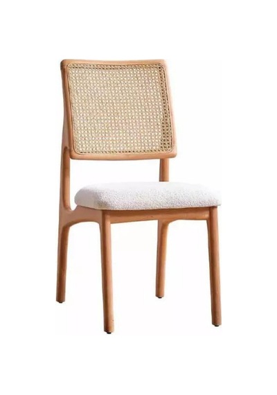 Hermes Plazma Hazeranlı Model Hasırlı Ahşap Sandalye Natural - Beyaz
