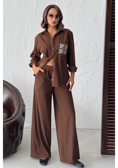 Verymoda Fitilikadife Pantolon F1996 Kahve