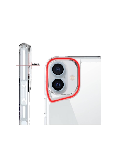 Zore İphone 16 Kılıf Ogaa T-max Kapak - Şeffaf