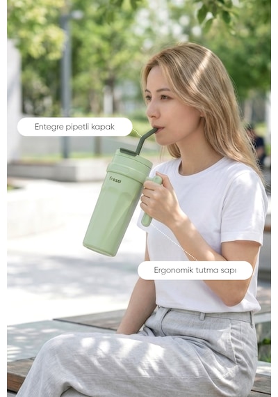 Fressi Calora Termos Paslanmaz Çelik 950 Ml Fr-t956 Yeşil