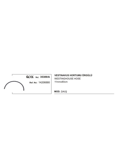Üçel Westınghause Hortumu 35389a Dks Slx 11x17mm-80cm Örgülü KNO-UCEL-35389A